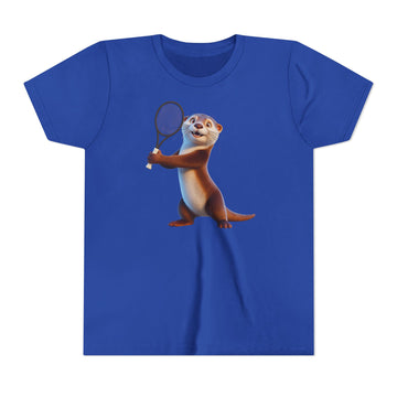 Baby Otter Tennis Player Kids Tee