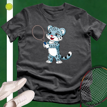 Little Snow Leopard Tennis Player T-Shirt