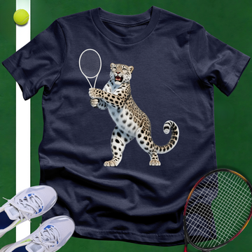 Snow Leopard Tennis Player T-Shirt