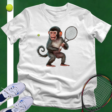 Little Monkey Tennis Player T-Shirt