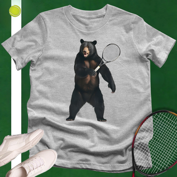 Black Bear Tennis Player T-Shirt