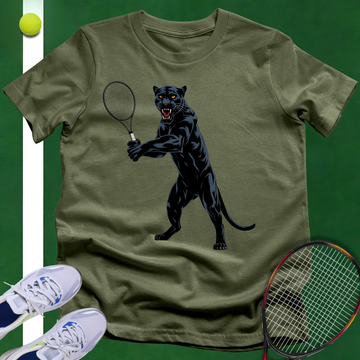 Black Panther Tennis Player T-Shirt