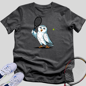 Snow Owl Tennis Player T-Shirt