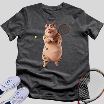 Piggy Tennis Player T-Shirt