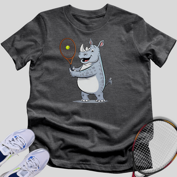 Rhino Tennis Player T-Shirt