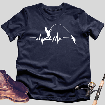 Fishing Heartbeat T-Shirt
