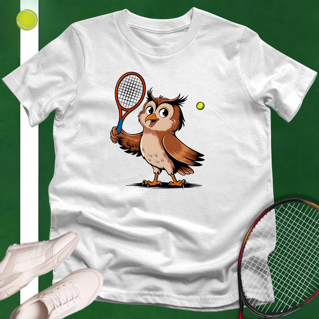 Little Owl Tennis Player T-Shirt