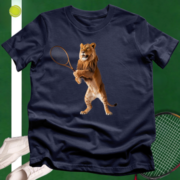 Lion Tennis Player T-Shirt