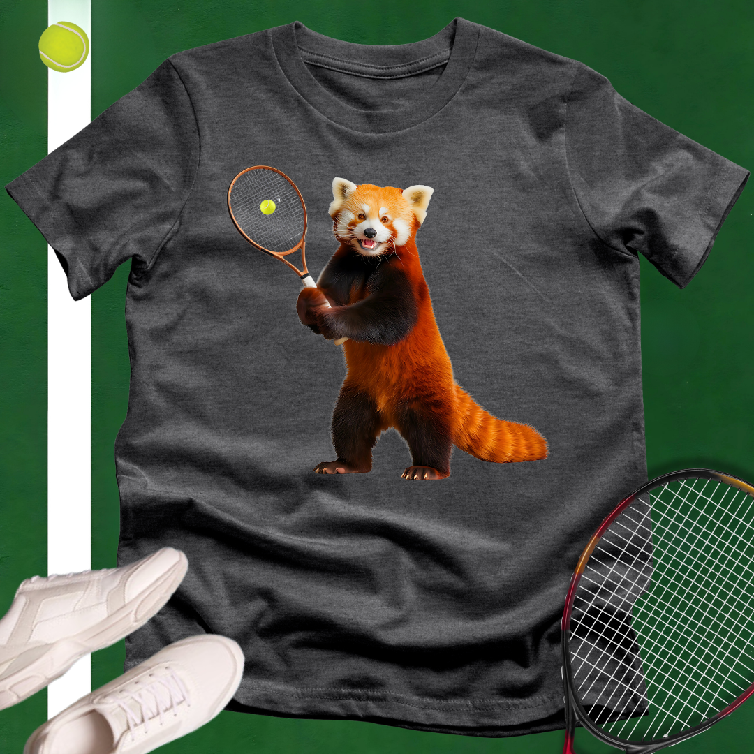 Red Panda Tennis Player T-Shirt