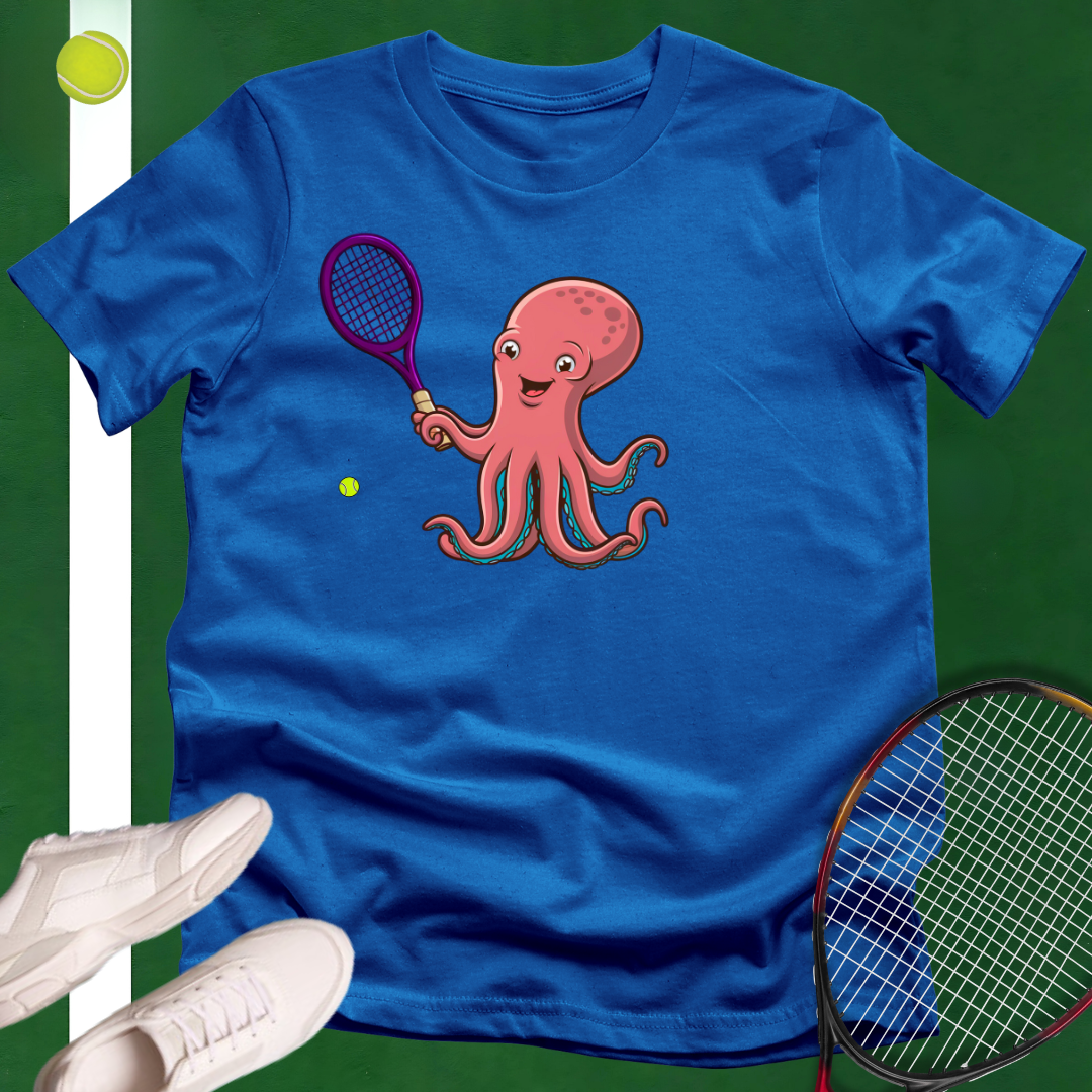 Octopus Tennis Player T-Shirt