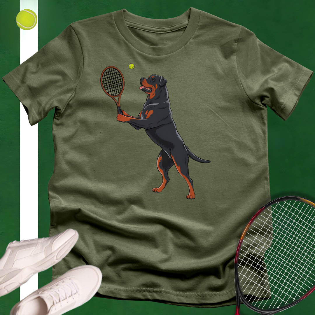 Rottweiler Tennis Player T-Shirt