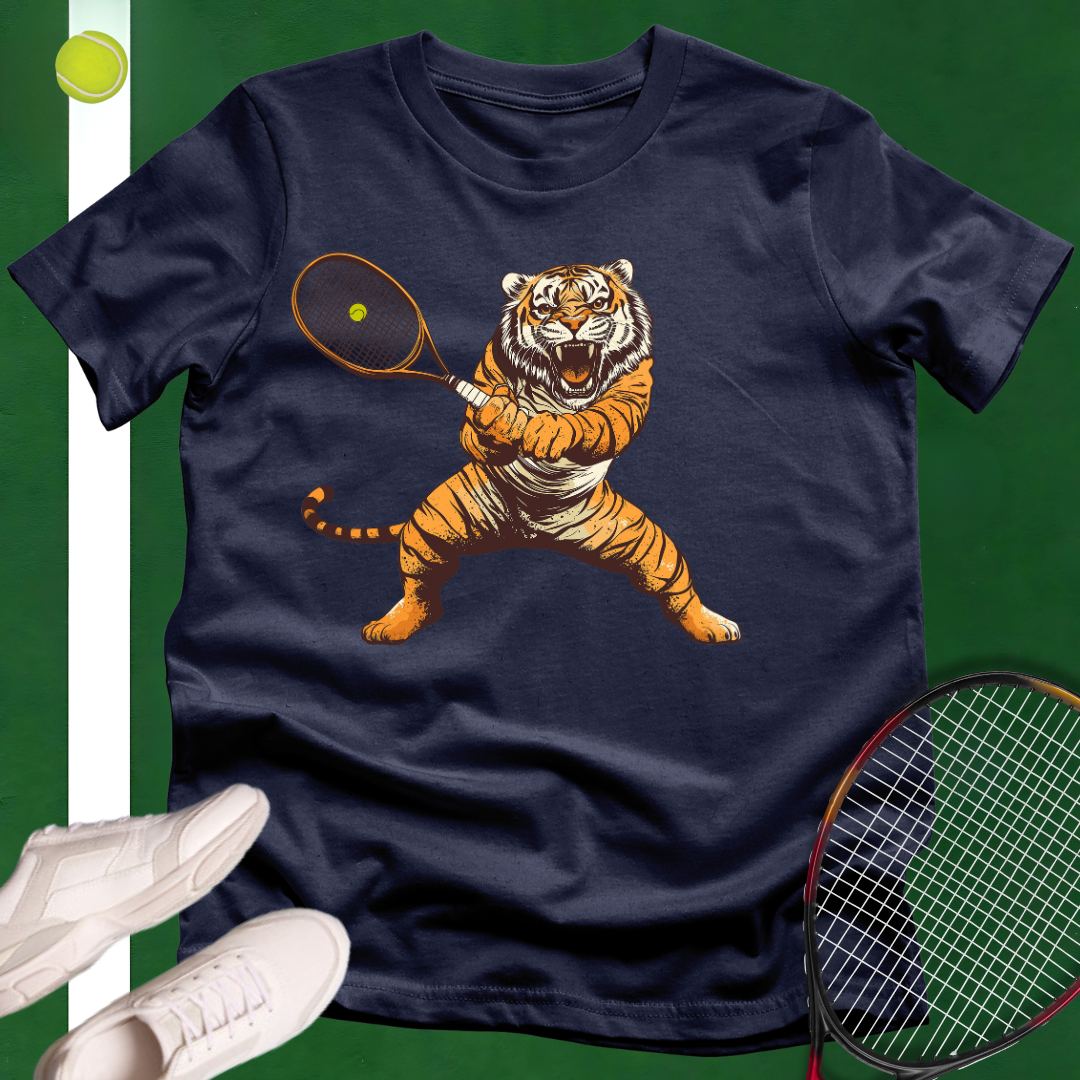 Tiger On The Court T-Shirt