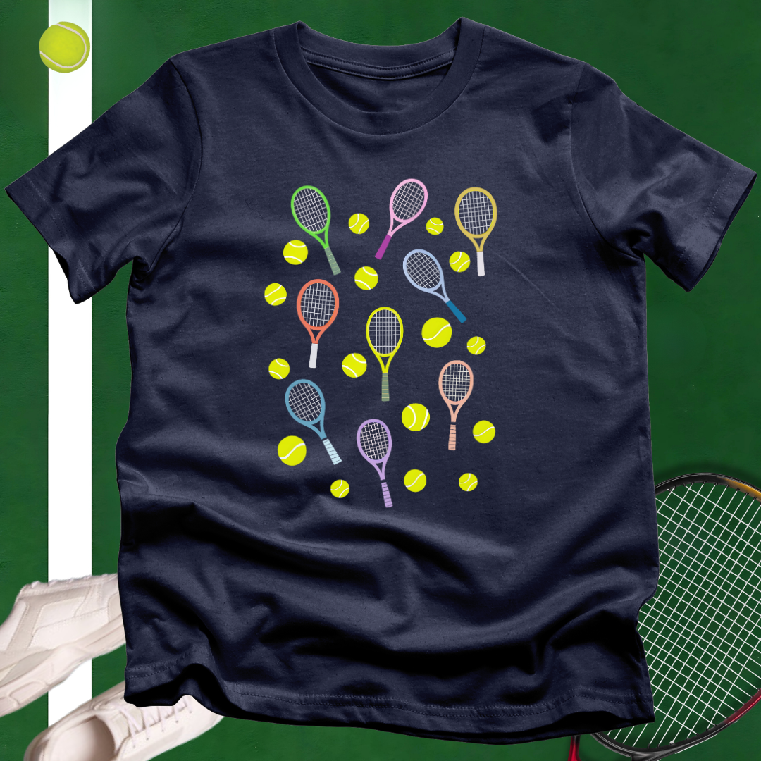 Colorful Tennis Vibes T-Shirt