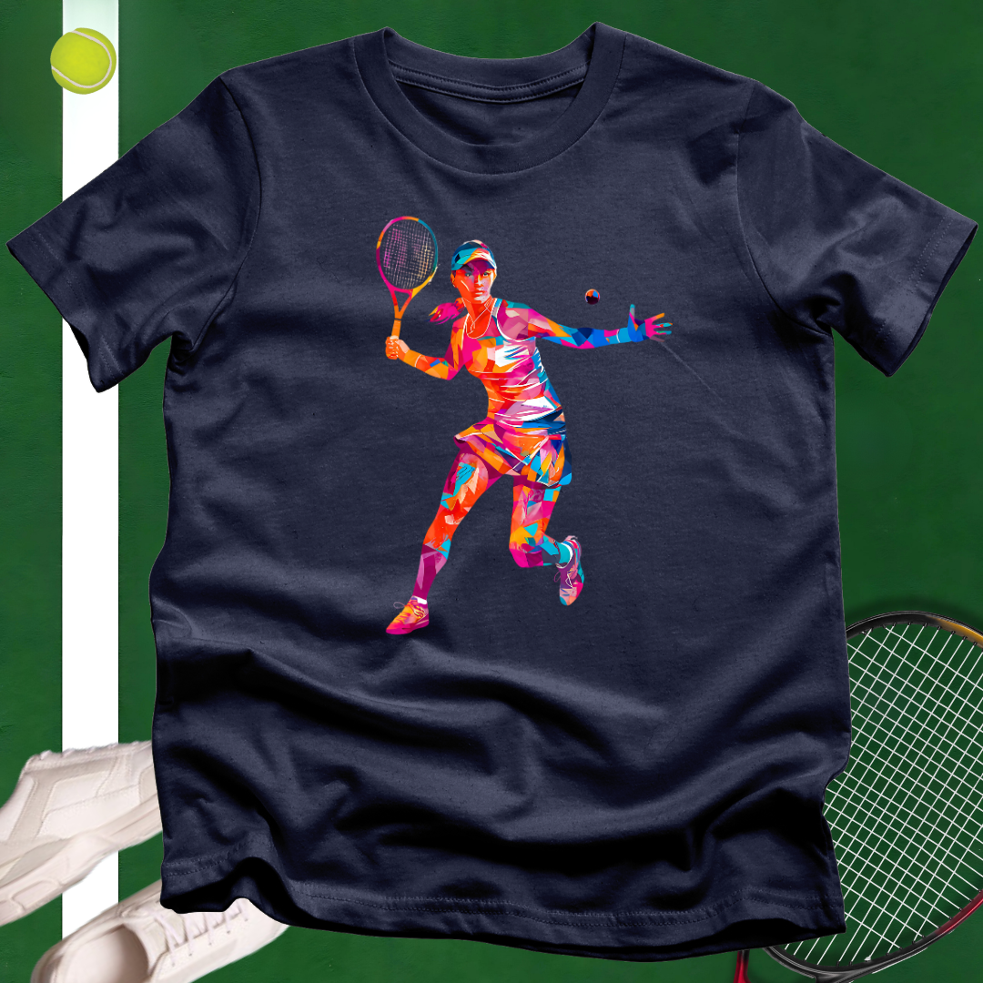 Colorful Tennis Motion T-Shirt