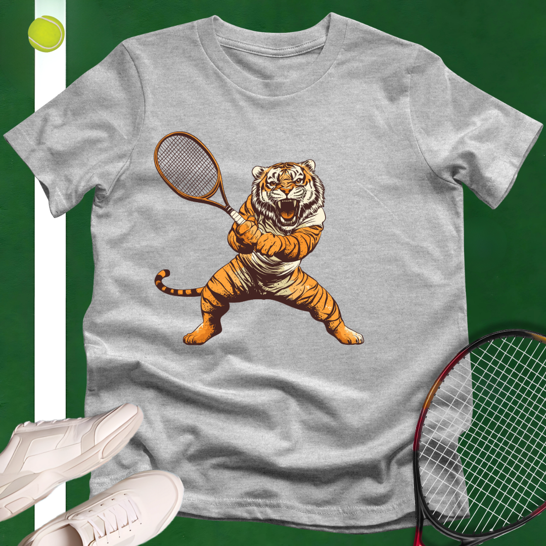 Tiger On The Court T-Shirt