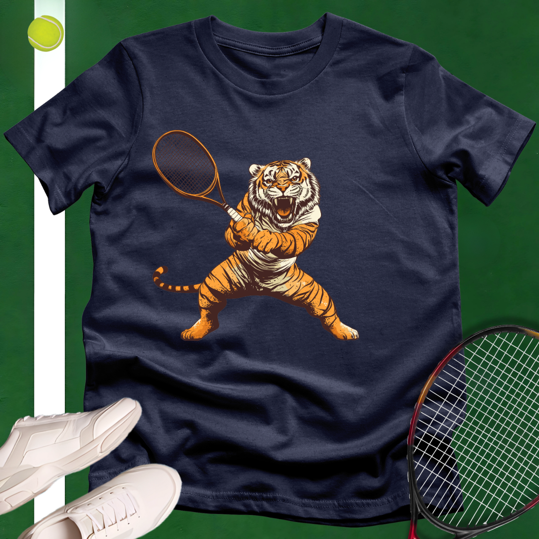 Tiger On The Court T-Shirt
