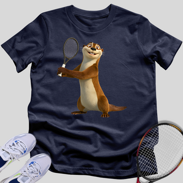 Happy Tennis Otter T-Shirt