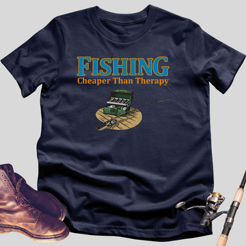 Fishing-Cheaper than Therapy T-Shirt