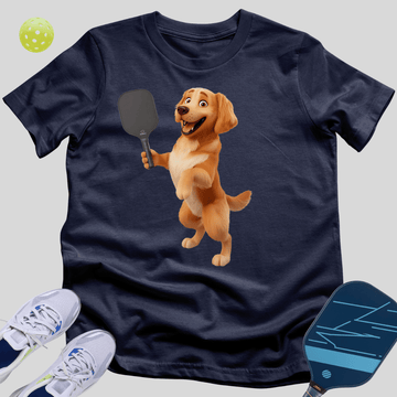 Golden Retriever Pickleball Player T-Shirt