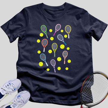 Colorful Tennis Vibes T-Shirt