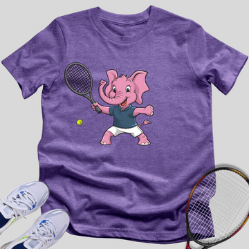Little Elephant Tennis Player T-Shirt