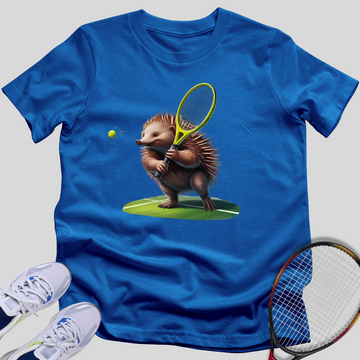 Echidna Tennis Player T-Shirt