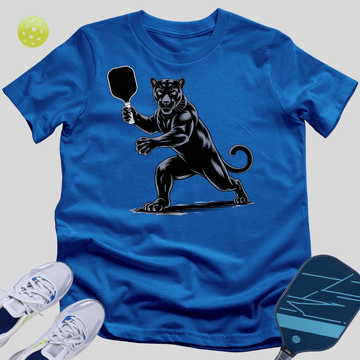 Black Panther Pickleball Player T-Shirt