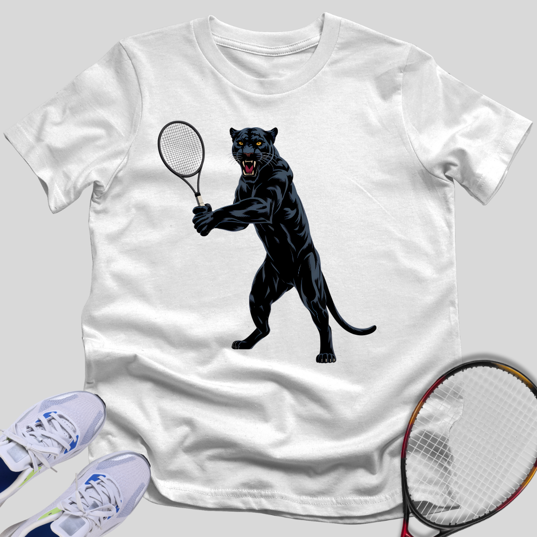 Black Panther Tennis Player T-Shirt