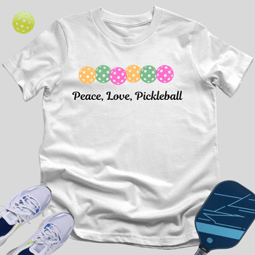 Peace, Love, Pickleball T-Shirt